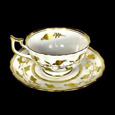 Tea Cup and Saucer Royal Chelsea English Bone China England Golden Jade picture