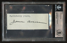Jane Addams signed autograph auto 1x3.5 cut Social Worker Author BAS Slabbed picture