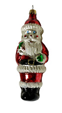 Vintage Kurt S. Adler Santa Claus Christmas Ornament in Box, Blown Glass 5