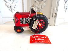 Brand New Large Dept 56 Colorful Mercury Glass Tractor Ornament picture