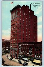 Youngstown Ohio Postcard Wick Building Exterior Aerial View 1910 Vintage Antique picture