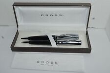 CROSS Parasol ATO181CP-2 Ball Pen & Pencil Tuxedo Polished Chrome New Old Stock picture