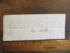 Antique Ephemera Document 1837 Payment Receipt with Stamp Seal picture