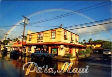 Pa'ia Maui HI Hawaii  STREET SCENE~PAIA INN & RAINBOW   2017 4X6 Postcard picture