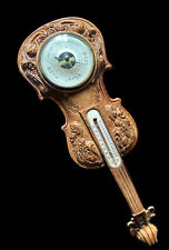 RARE Vintage Miller Violin Barometer Thermometer, Made in France by Tissot 15.5