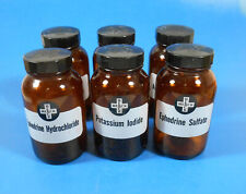 Lot of 6 Merck Pharmaceutical Chemical Apothecary Bottles picture