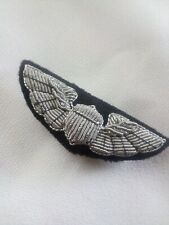 U.S.A.F. Pilot Wings For Dress Uniform ( Silver Wire ) Post Back picture