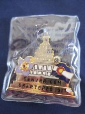 Denver Lions Club Chartered 1917 Pin in Wrapping 1 3/4