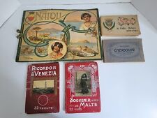  LOT of 5 Antique Souvenir Photo Albums 1910-1920 Naples Venice Nice & Others picture