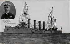 English Battleship HMS Good Hope Rear Admiral George Neville Vintage PC picture