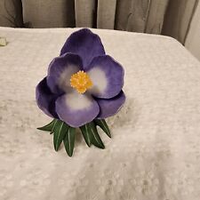 Vintage Lenox Fine Porcelain Crocus 1994 Purple Garden Flower picture