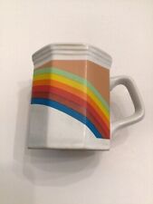 Vintage Rainbow Mug Octagon Shape Made By Giftwares Co. picture
