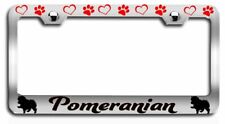 POMERANIAN Dogs Pets Steel License Plate Frame (CAN BE PERSONALIZED) picture