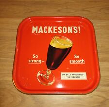 1950’s Mackeson’s Stout Beer Tin Tray Advertisement So Strong So Smooth London picture