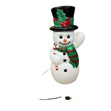 Gemmy Industries 24” Blowmold Snowman Christmas Indoor Outdoor Holiday Decor picture