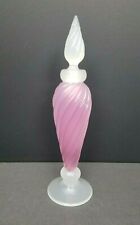  Archimedes Seguso Perfume Bottle Alabastro Rosaline Swirl Pink White Vintage picture
