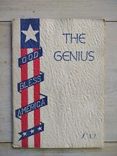 Vintage 1942 THE GENIUS Luther Burbank Jr. High School LOS ANGELES WWII YEARBOOK picture