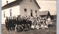 SCHOOL HOUSE CLASS manitowoc wi real photo postcard rppc wisconsin history picture