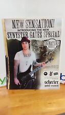 SCHECTER SYNYSTER GATES GUITAR GUITAR PRINT AD 11 X 8.5 F2. picture