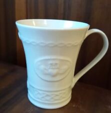 Belleek Claddagh Collection Ivory 10oz Porcelain Tea Coffee Mug Ireland picture
