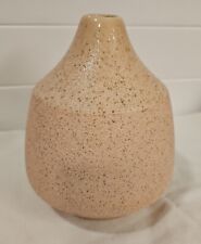 Vintage Bloomingville Vase Speckled Textured Pale Pink And Beige MCM 7