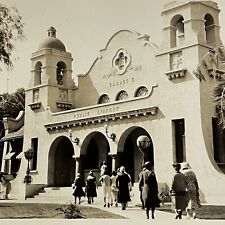 Vintage B&W Snapshot Photograph Carnegie Public Library Building Riverside CA picture