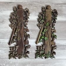 Vintage 1970's Sculpted Wall Hangings - Burwood Products Co. 2 Pieces. 17”x7” picture