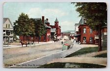c1908~Orange Massachusetts MA~Main Street~Downtown~Stable~Antique Postcard picture