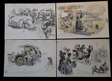 1950s Mercedes-Benz advertising artist history postcard set (10) cards picture