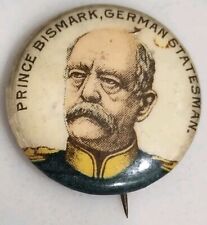 1890s Prince Bismark German Stateman Pepsin Whitehead and Hoag Pinback Button  picture