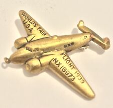 Vintage 1939 Worlds Fair Howard Hughes NX18973 Lockheed Super Electra Pin picture