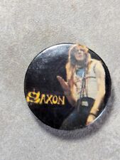 Vintage 80s Saxon Pin BADGE Purchased Around 1986 Rare picture