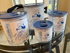 Disney Gourmet Chef Mickey Mouse Plastic Canister Set of 4 Rare Pioneer Brand picture
