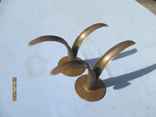 Vtg MCM Swedish Ronst Lily Brass Candle Holders Pair Sweden picture