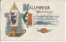 HALLOWEEN WARNINGS,THE SHADOWS OF NIGHT COME SILENTLY CREEPING ABOUT,POSTED 1921 picture