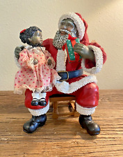 Vintage 1990s Possible Dreams Clothtique Santa Claus with Girl Christmas No Box picture