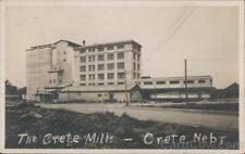 1922 RPPC The Crete Mills,NE Saline County Nebraska Real Photo Post Card Vintage picture