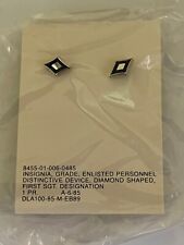 USAF 1ST SERGEANT DIAMOND PAIR AIR FORCE ISSUE REGULATION RANK PIN picture