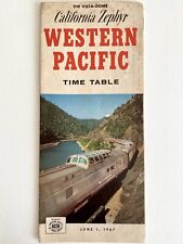 1967 Vista-Dome California Zephyr Western Pacific Railroad Time Table June 1 picture