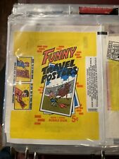 1967  TOPPS  FUNNY TRAVEL POSTERS  WAX WRAPPER  NM picture