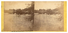 USA, New York, the Lake in Central Park, approx. 1870, stereo vintage stereo print, le picture