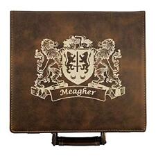Meagher Irish Coat of Arms Leather Poker Set picture