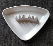 Vintage Mid Century Modern Ges Line Delta Wing Triangle Melamine White Ashtray picture
