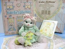 Calico Kittens Hand Knitted With Love For Baby Shop House SET 626023 Enesco Box picture