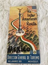 Vintage Road Map Inter American Route Mexico Fold Out Rare  picture
