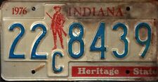 Vintage 1976 INDIANA  License Plate - Crafting Birthday MANCAVE slf picture