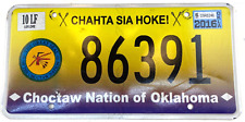 Vintage 2016 Oklahoma Choctaw Nation Auto License Plate Pub Wall Decor Collector picture
