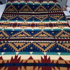 Vintage VUTEKS Reversible Aztec Western Blanket Throw 60x80 Soft Acrylic 1986 picture
