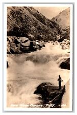 RPPC Fishermen in Kern River Canyon California CA UNP Photo #169 Postcard V6 picture
