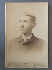 Indianapolis IN   Cabinet Card   Dapper Young Man   Late 1800s Photograph picture